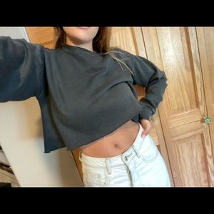 Black PacSun cropped sweatshirt
